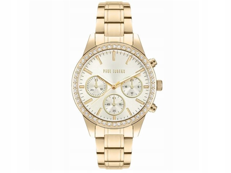 Dámské hodinky s mesh náramkem, ciferník ecru s bílými zirkony dárek