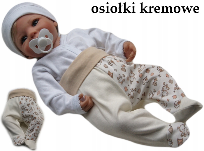 

Półśpioszki śpioszki 56 ze stopką bawełniane