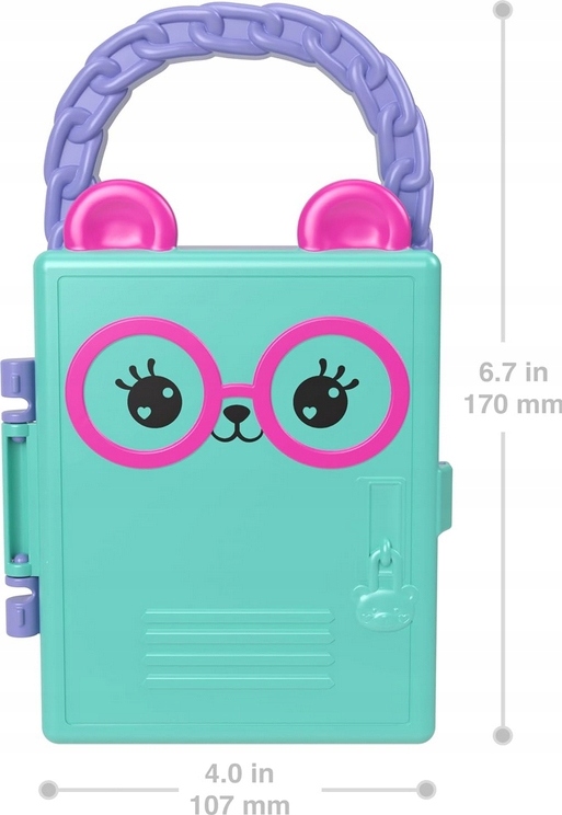 POLLY POCKET MAŁA STYLISTKA PRZENOŚNA SZAFA + LALKA ZESTAW AKCESORIA Żółty Marka Polly Pocket