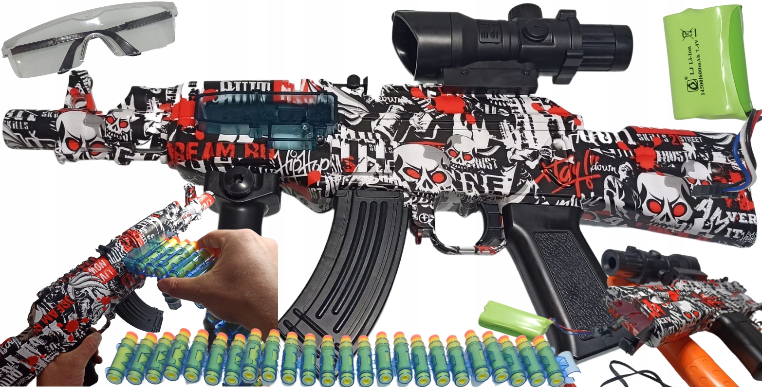 

Pistolet Karabin Automatyczny AK47 Akumulator Film