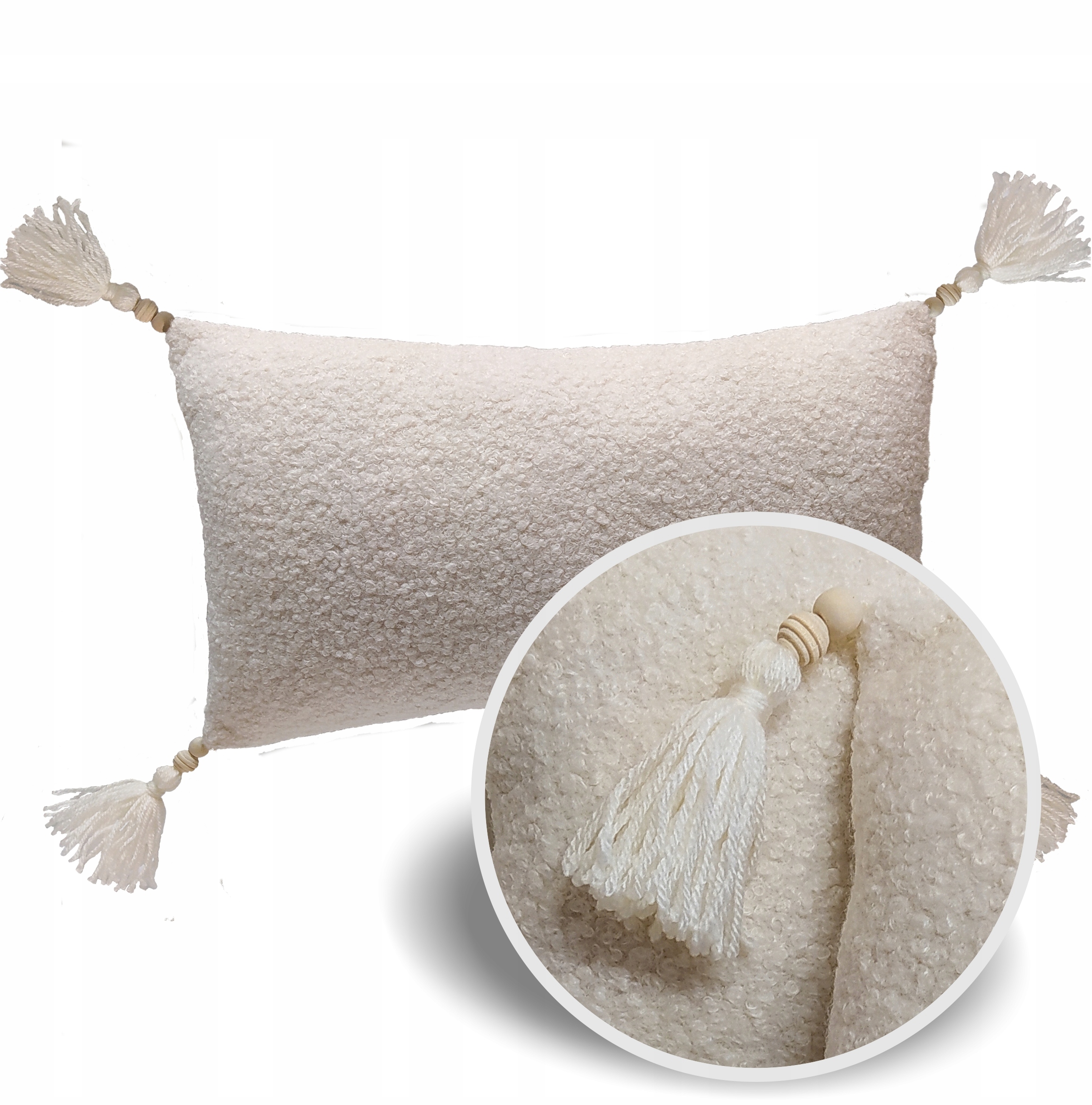 

Poszewka dekoracyjna Bukla Boucle frędzle D 30x50