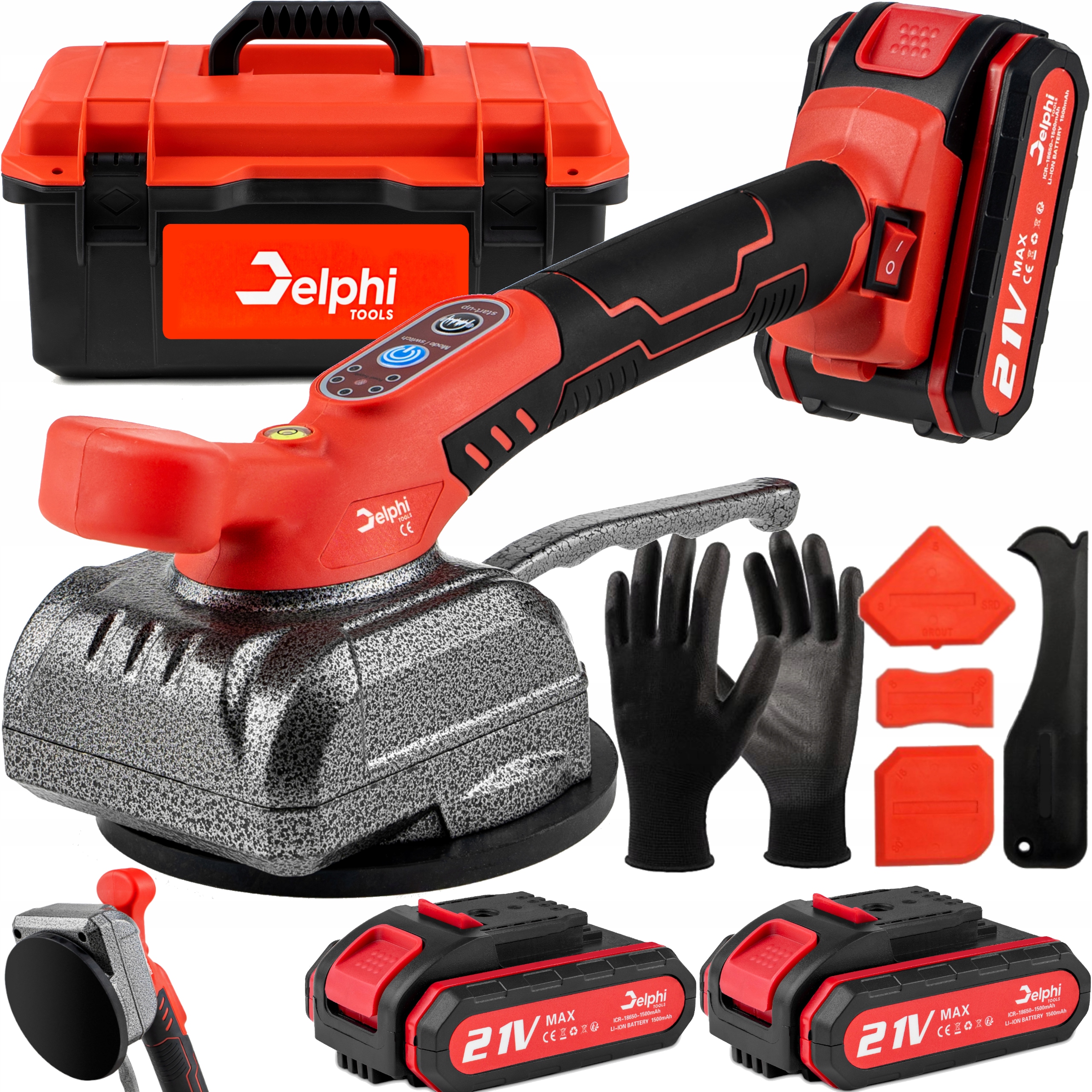 Přísavka Na Dlaždice Vibrátor Pro Vyrovnávání 2xAKU Výkonná 21V Pro