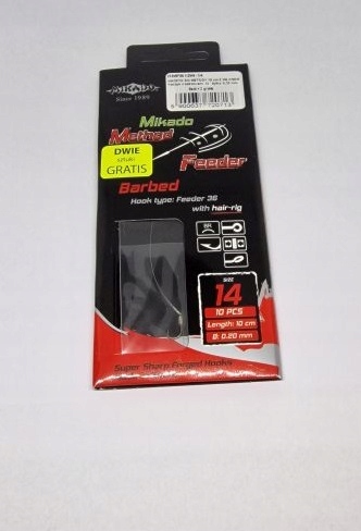 

Mikado, Przypony włosowe hak zadzior, 14, 10 szt.