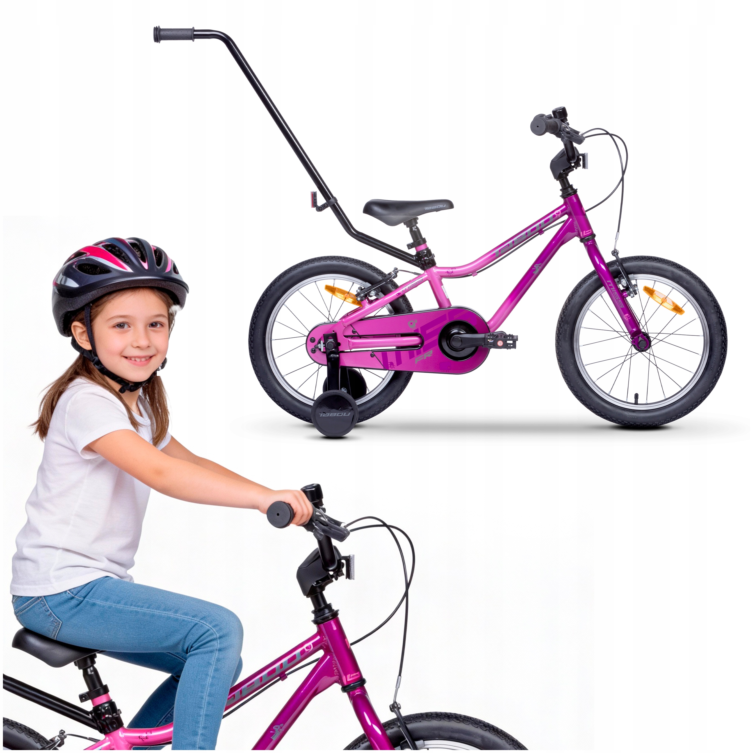 Rower Dziecięcy Rowerek 12 Cali Dla Dziewczynki Lekki Prowadnik Koła Boczne