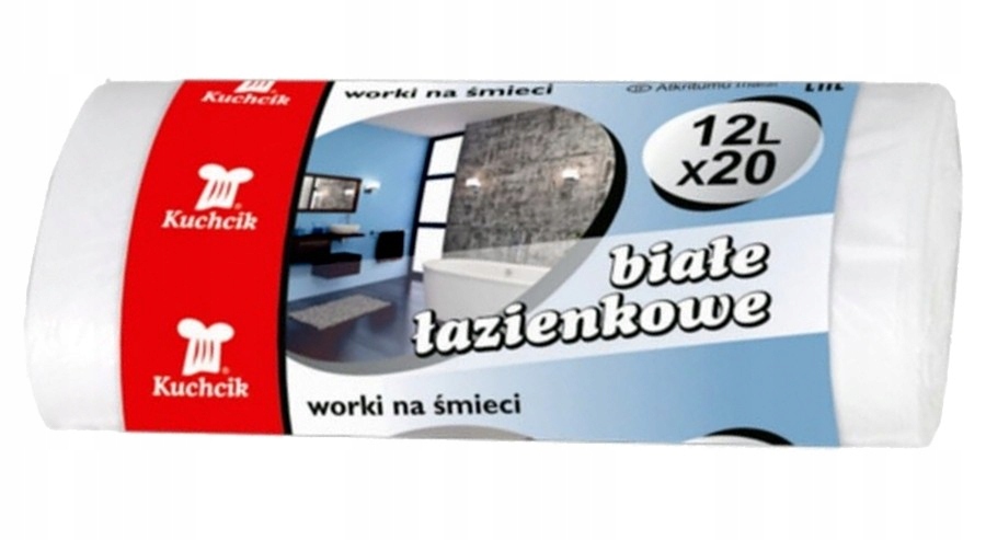

Worki na do śmieci łazienkowe białe 12L x 20
