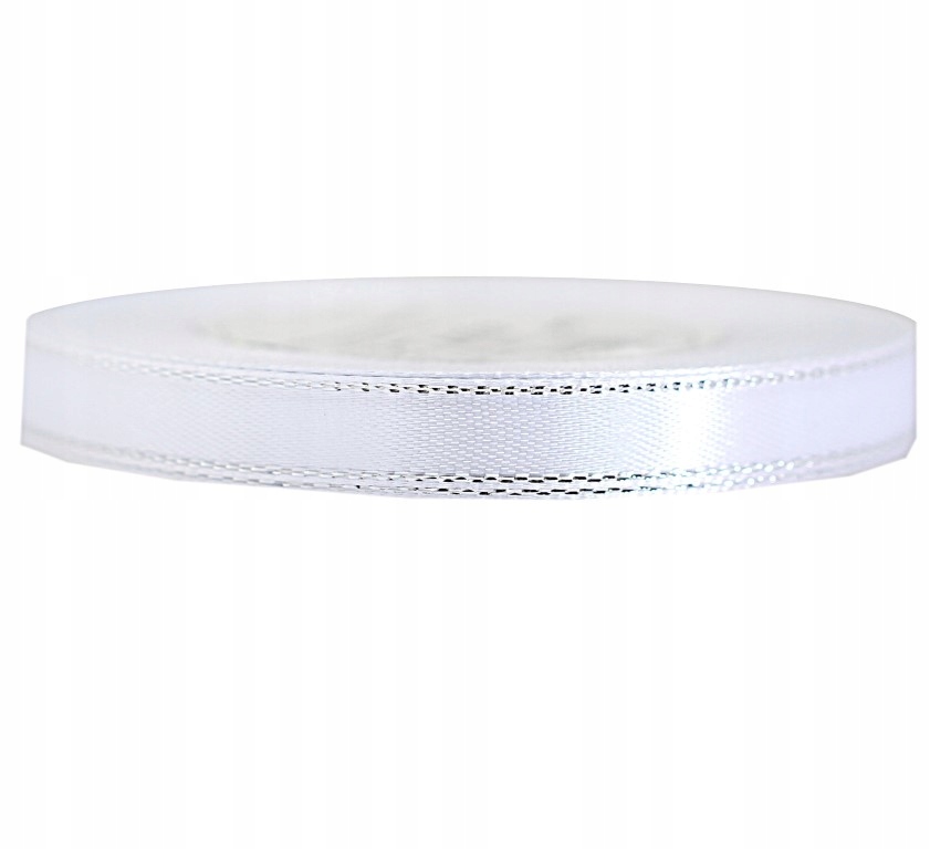 

Wstążka satynowa atłasowa Srebrne Pasy 1cm27m 3kol