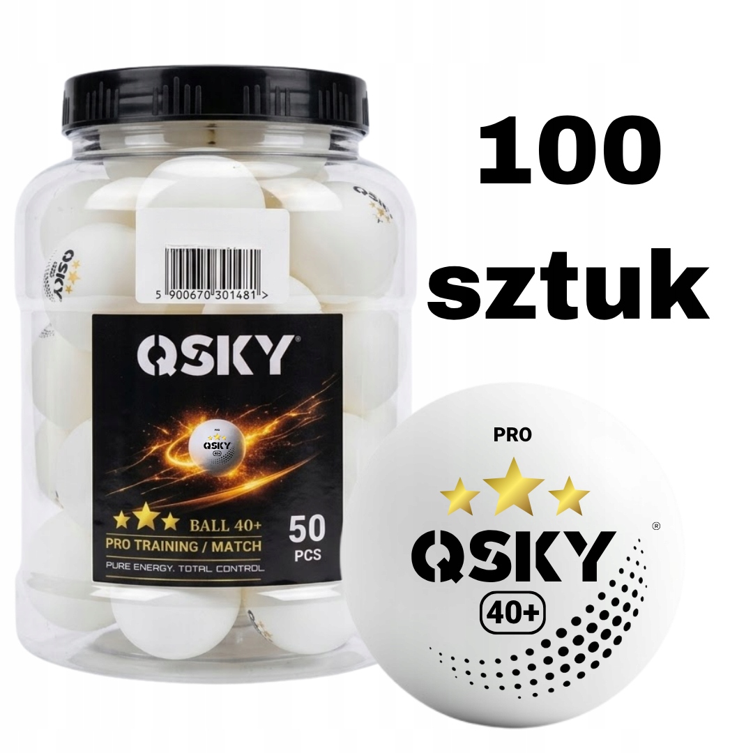 Míčky Na Stolní Tenis Pro 40+ Značky Qsky 100 Kusů Ping Pong Premium