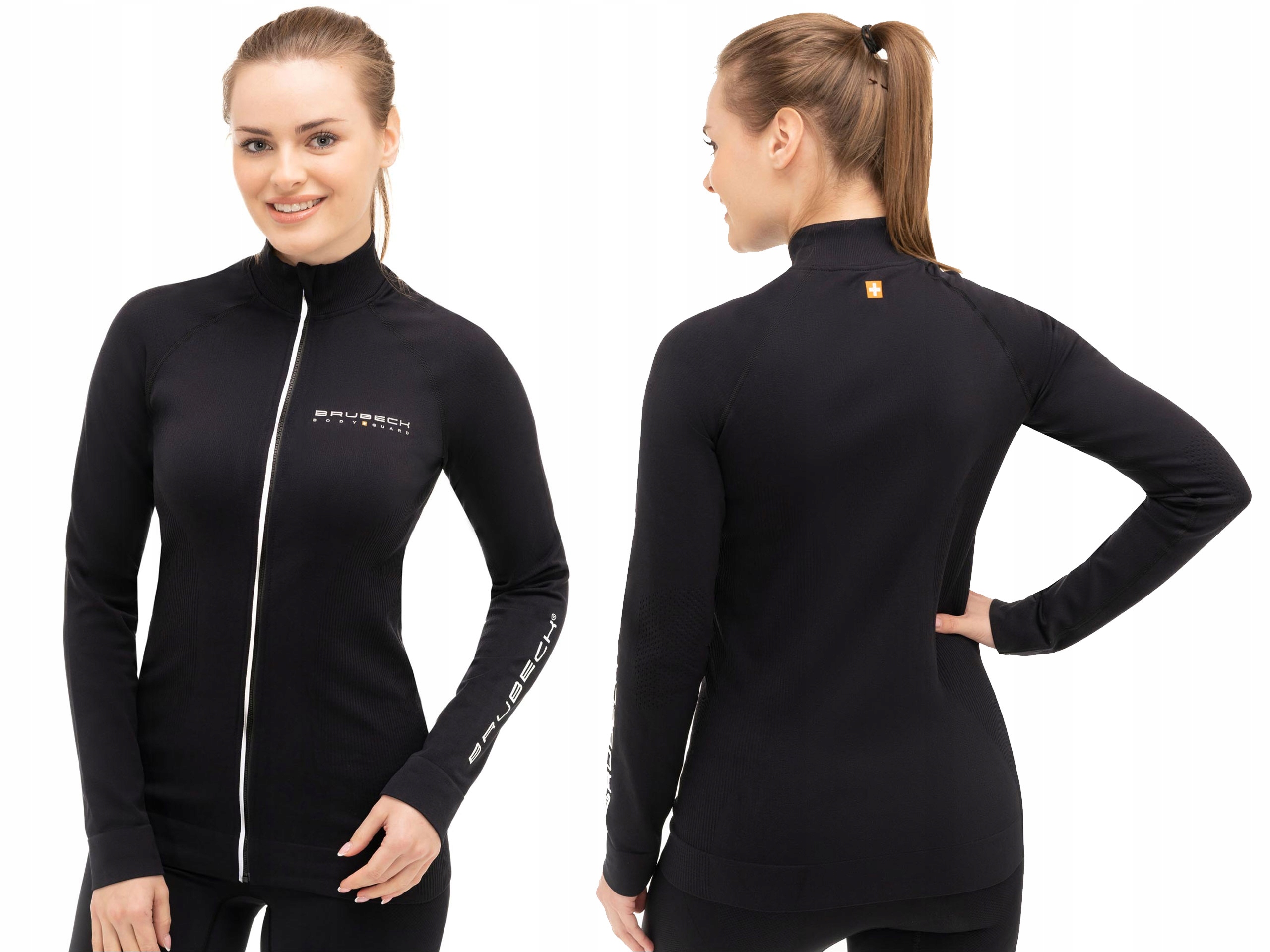 Bluza termoaktywna sportowa damska bieganie rower Brubeck Athletic czarna M