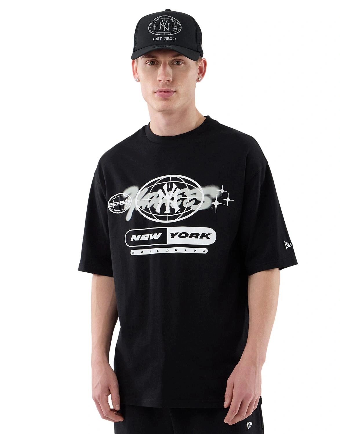 Tričko pánské New Era tričko Ny New York Yankees mlb bavlněné oversize