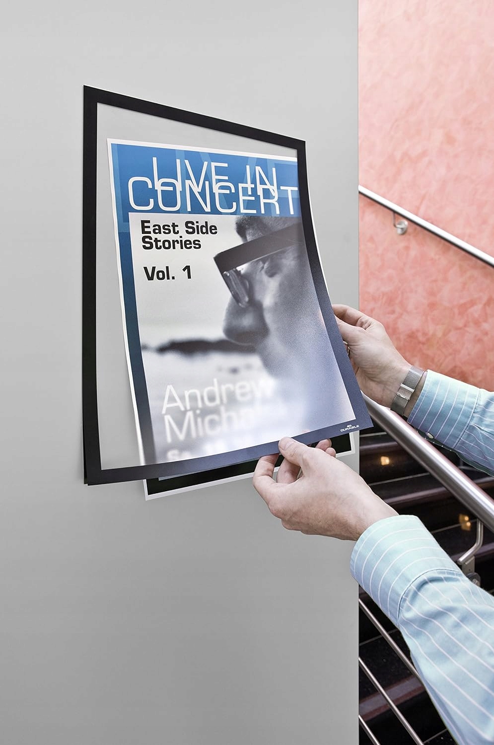 Ramka Samoprzylepna Magnetyczna A3 czarna 1 szt Marka Durable