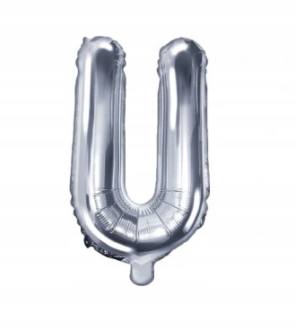 

Balon foliowy Litera "u" 35cm, srebrny