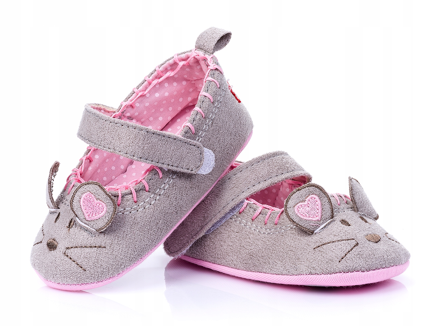 

Buciki niemowlęce w postaci myszki, na rzep 18/19