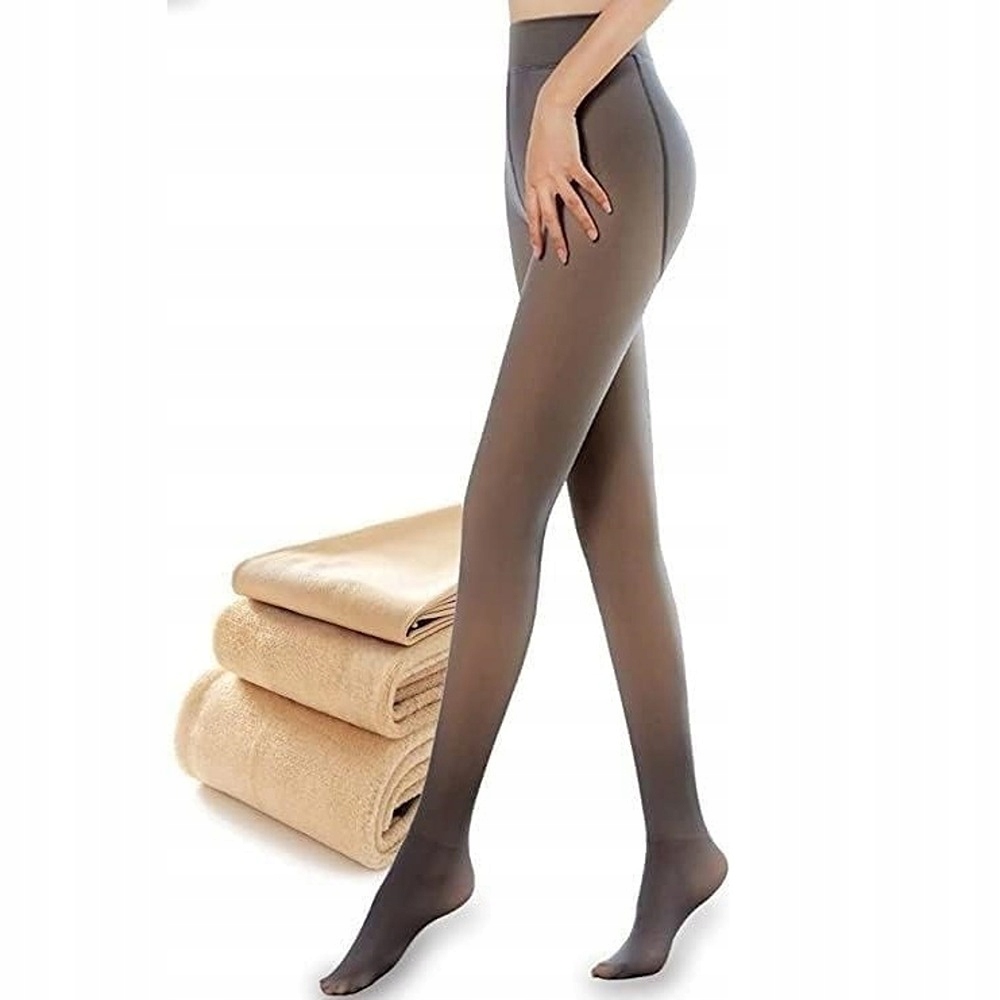 Teplé Punčocháče Termické elastické fleecové legíny pro ženy 155-175 cm