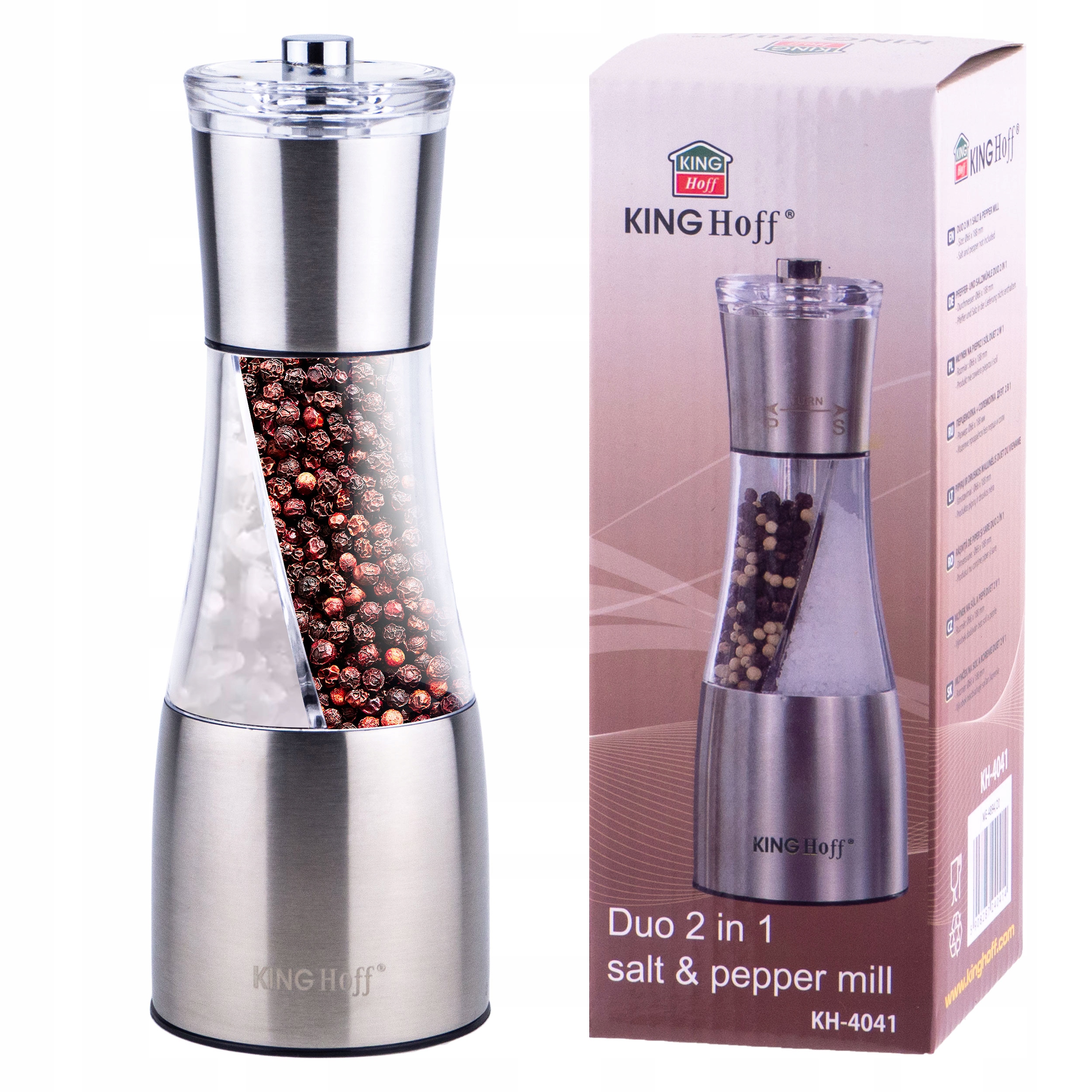 

Młynek do Pieprzu Soli 2w1 Satyna Duet Kinghoff