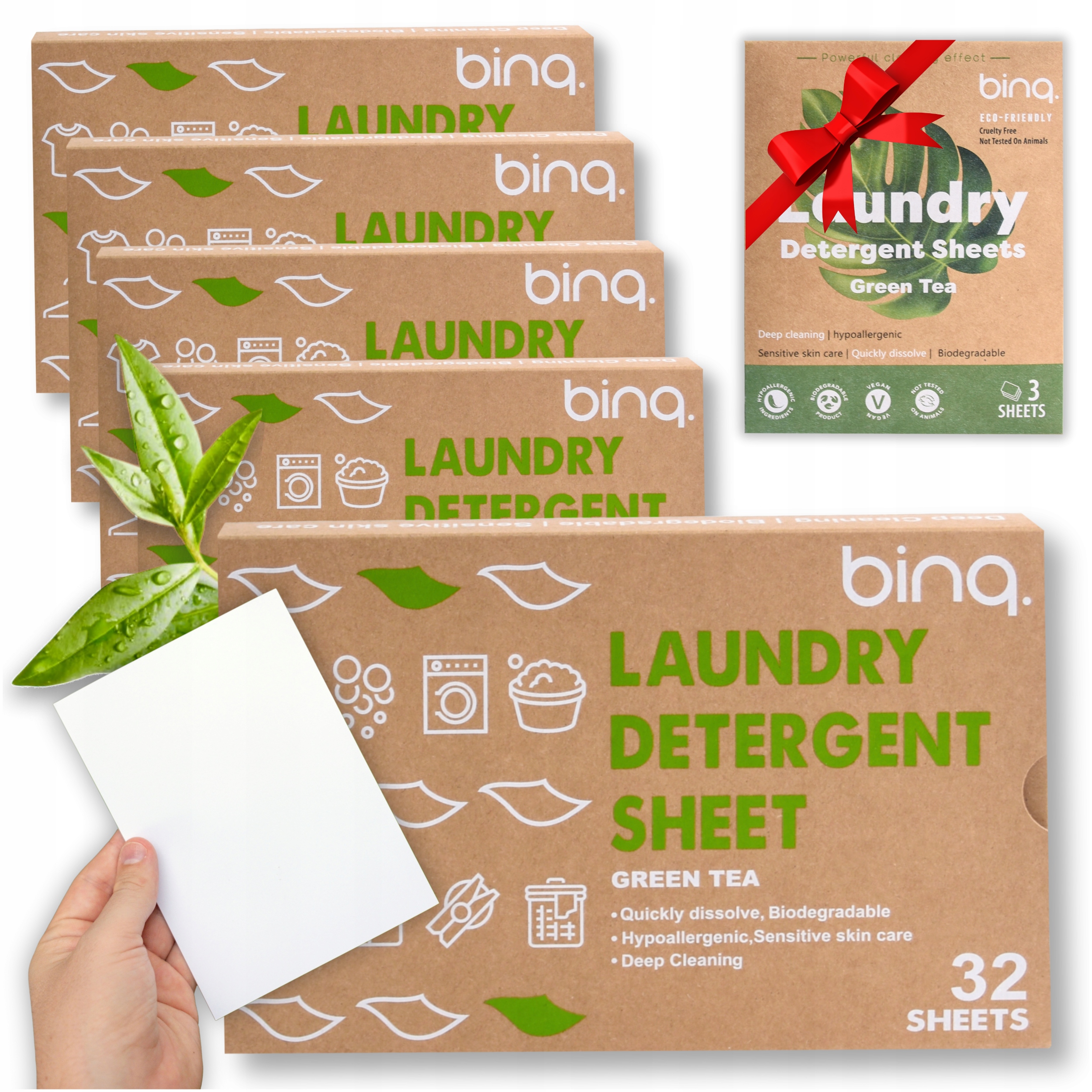 Levně Ubrousky na praní 160 praní Eco Universal s vůní zeleného čaje 3 ks Bonus