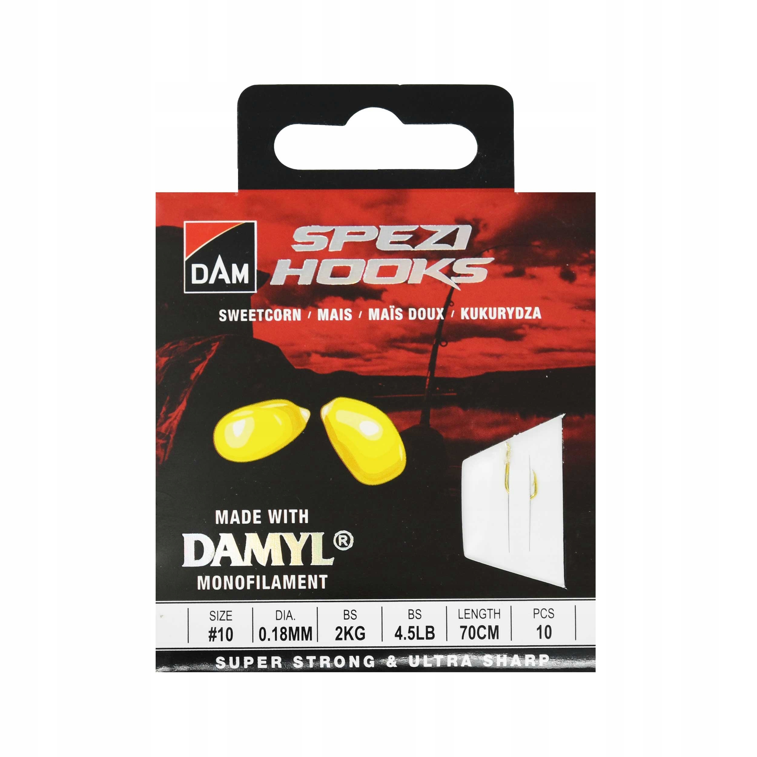 

Haczyki Dam Spezi Sweetcor z przyponem r.10op10szt