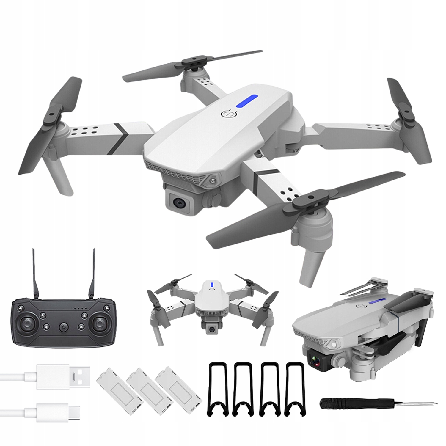 Dron LS-E525 Składany Inteligentny 4K Podwójna Kamera Z 3 Szt Akumulator