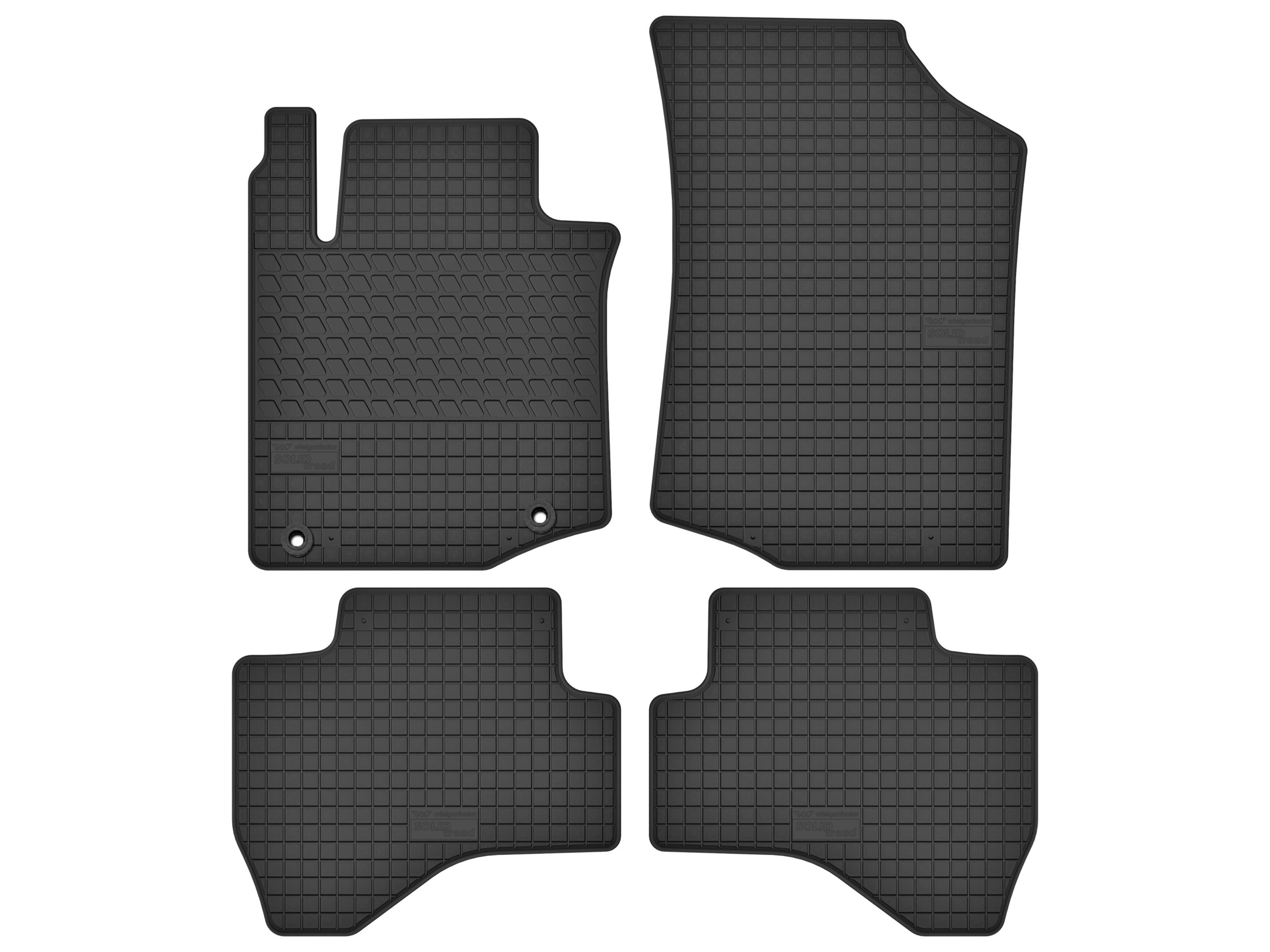 Dywaniki gumowe do Toyota Aygo 2005-2014 komplet 4 szt. na wymiar z rantem