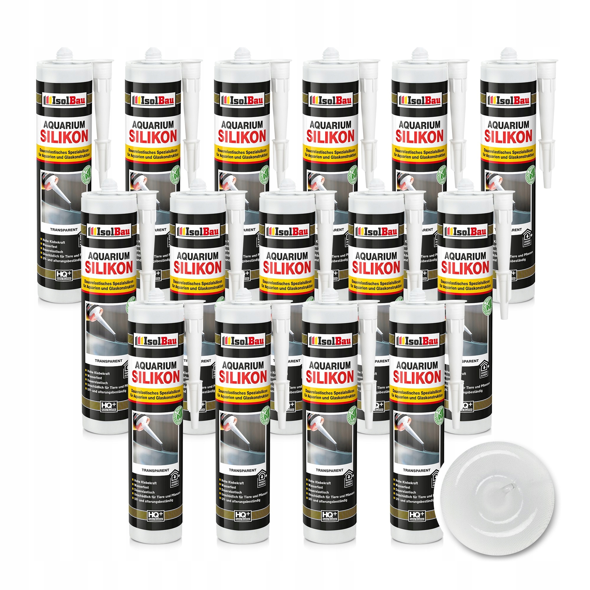 Akvaristický silikon 15 x 300 ml Transparent IsolBau pro terarijní akvária