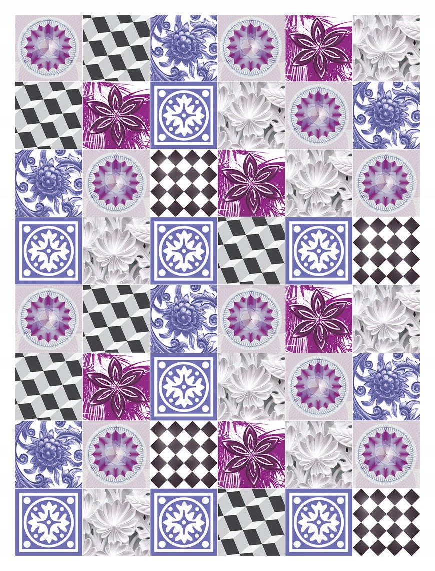 Fototapeta Abstrakce Květiny Geometrická Šedá Fialová 184x254 vinyl lepidlo