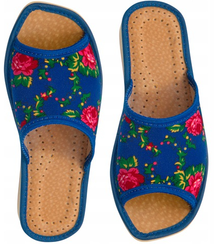 

Pantofle klapki damskie skórzane, kapcie, papcie