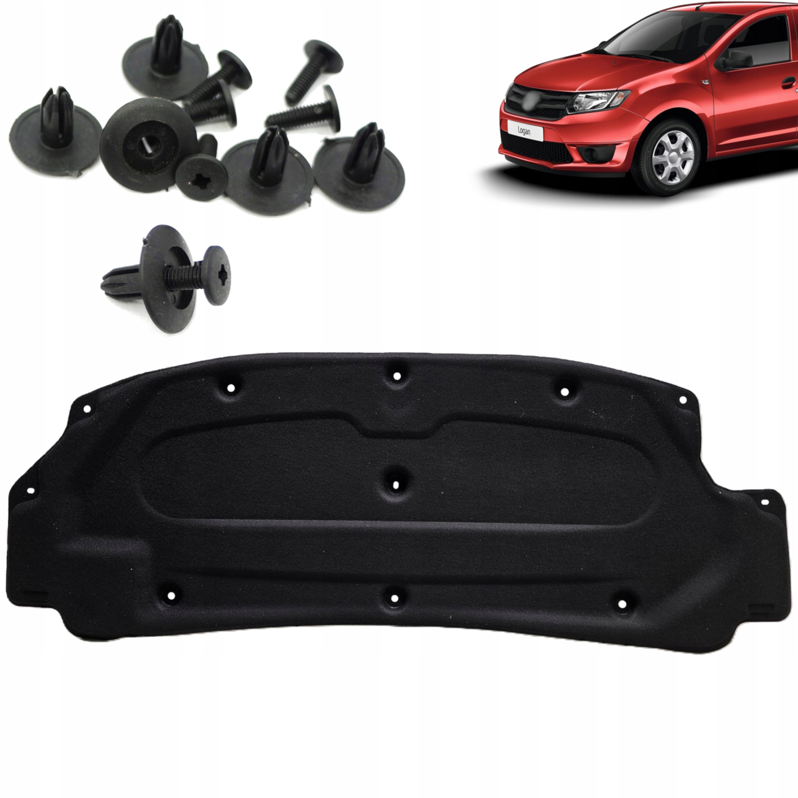 Odhlučnění masky Podbitka izolace Dacia Logan II 12-21R sponky Hq