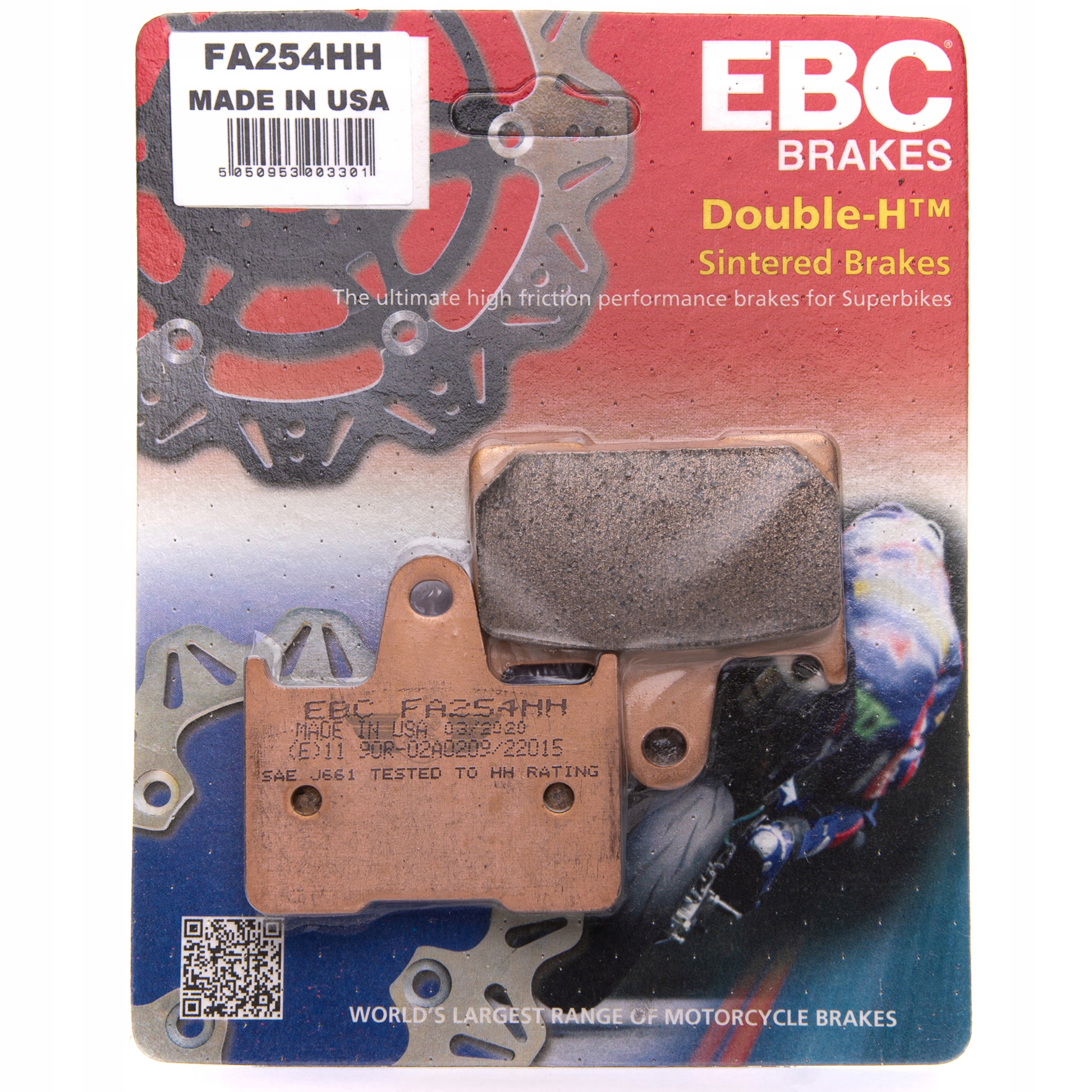 FA254HH - ГАЛЬМІВНІ КОЛОДКИ EBC SUZUKI GSF 650 05-06 ЗАДНІ