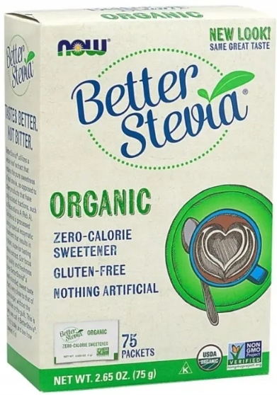 Levně Now Foods Better Stevia Sladidlo Bez Kalorií 75 sáčků
