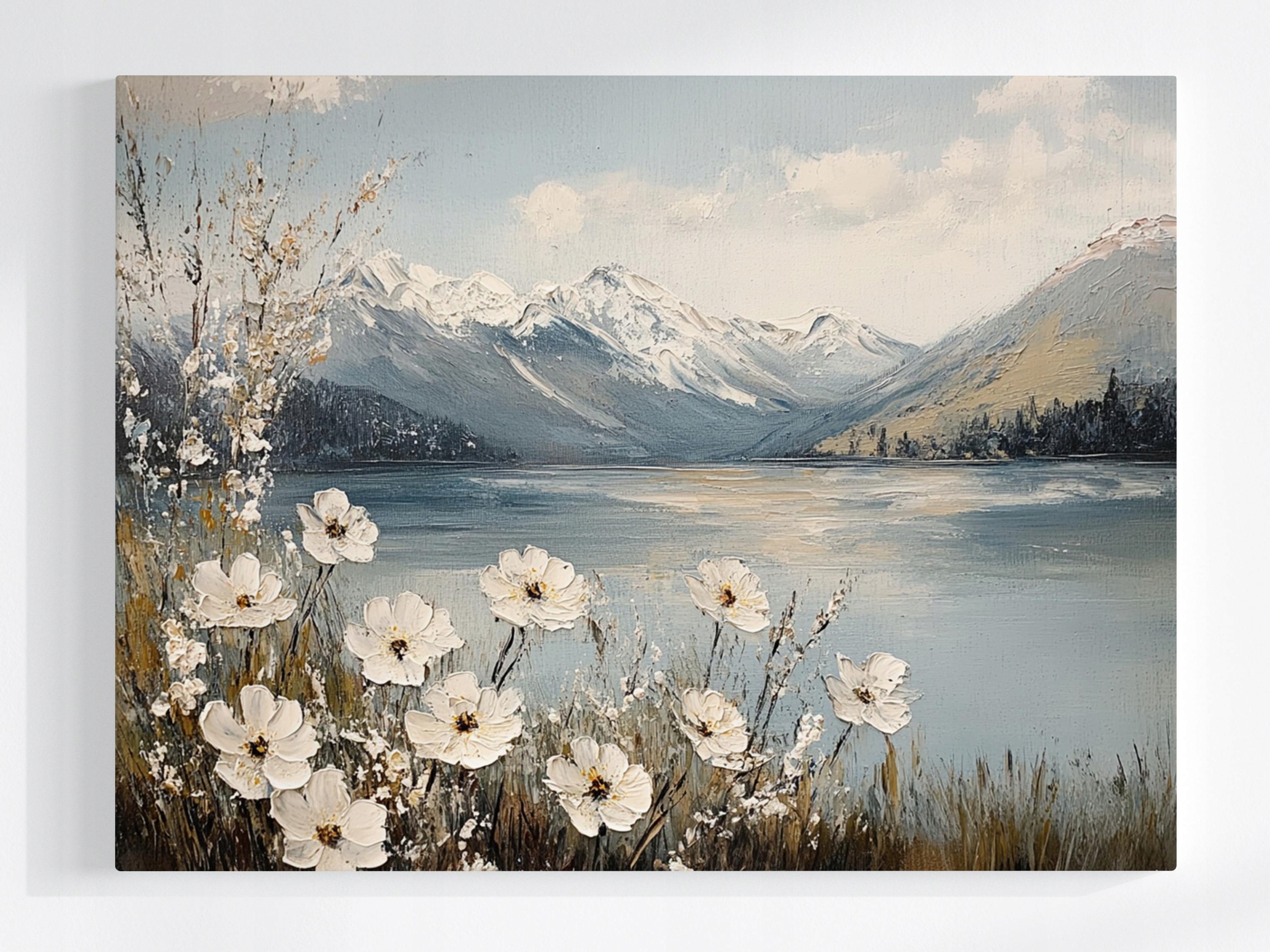 Obraz Na Plátně Canvas Krajina Hory Tatry Jezero Dolina Květiny 80x60