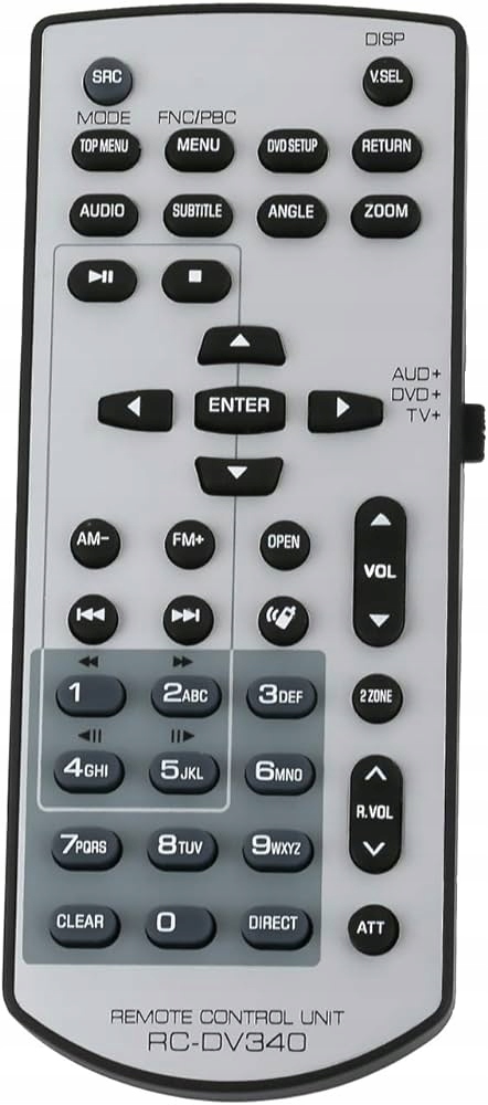 Dálkové Ovládání Kenwood RC-DV340 DDX616 DDX7019 DDX8026BT DDX4015DAB KCA-RCDV340