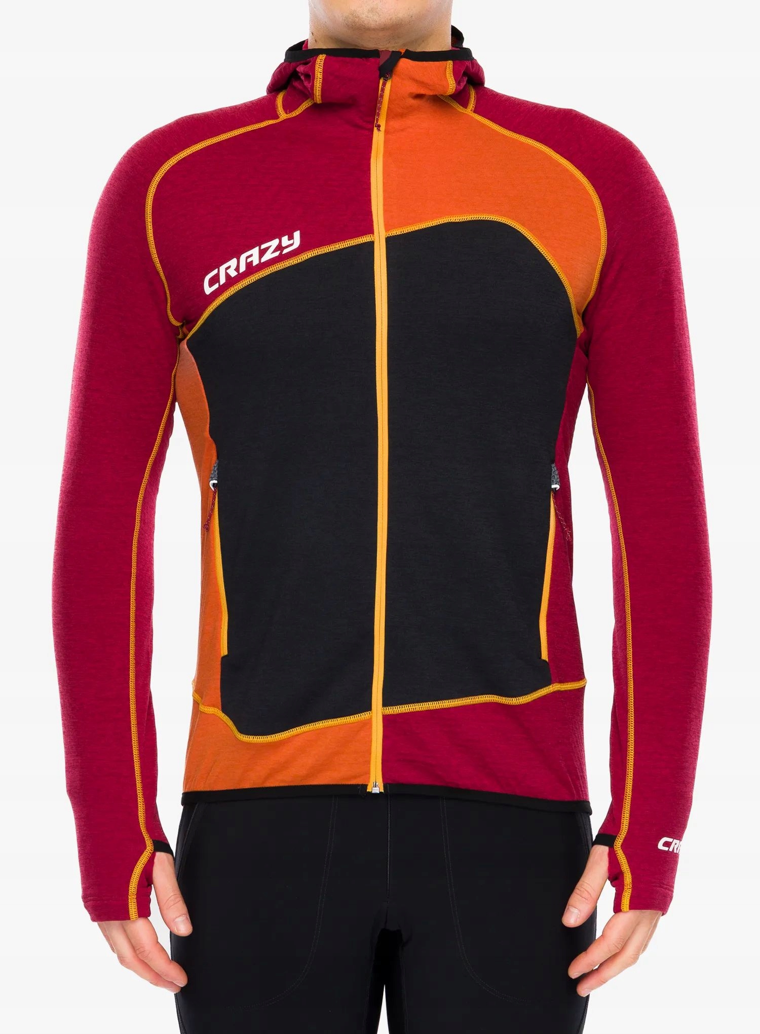 Bluza rozpinana Crazy Pull Resolution brick/black M