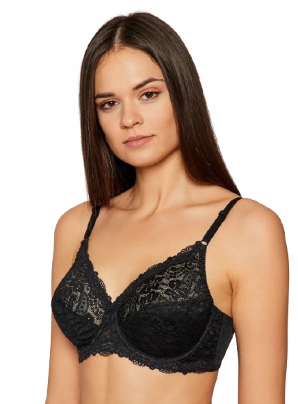 Biustonosz Triumph miękki czarny koronkowy Compliment 80E