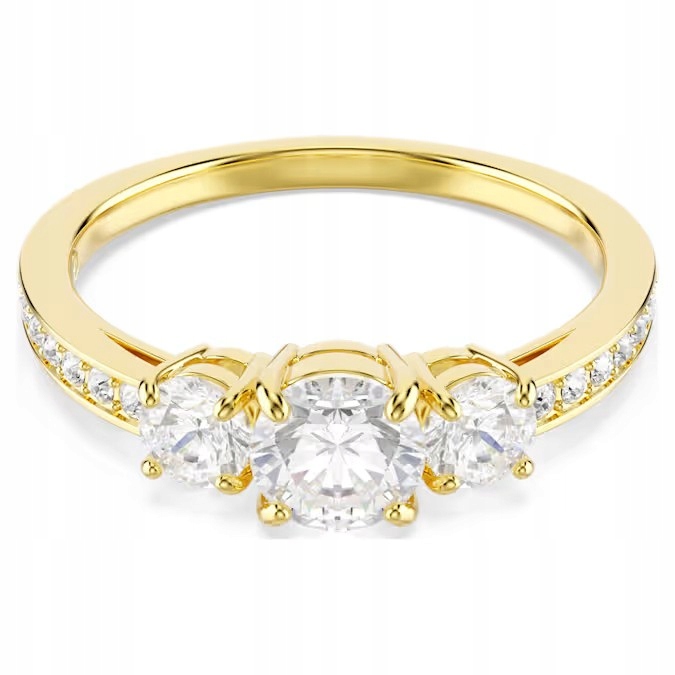 Prstýnek Swarovski Stilla Attraction Ocel pozlacený Křišťál Zirkon 52