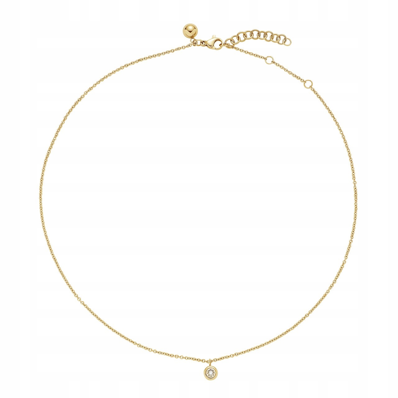 Magnetický náhrdelník Zlatý Celebrity Řetízek Křišťál Ocel