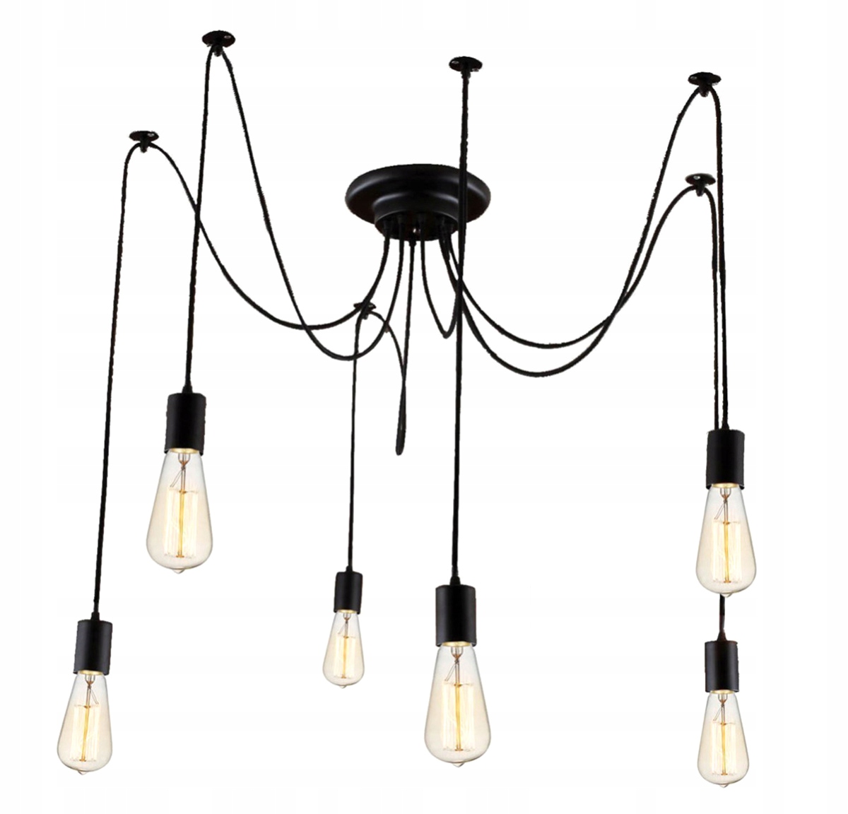 

ZD74 Lampa Sufitowa Wisząca Żyrandol Pająk x6 E27