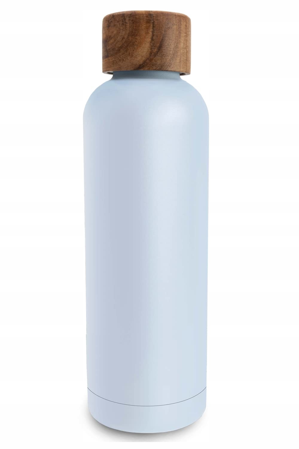 Thermos do 500 ml T N ocelový modrý s dřevěným izolovaným krytem