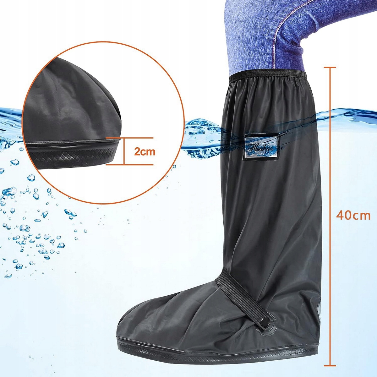 POKROWCE NAKŁADKI NA BUTY WODOODPORNE ROWEROWE DESZCZ L XL XXL BŁOTO ROWER Model 40-46