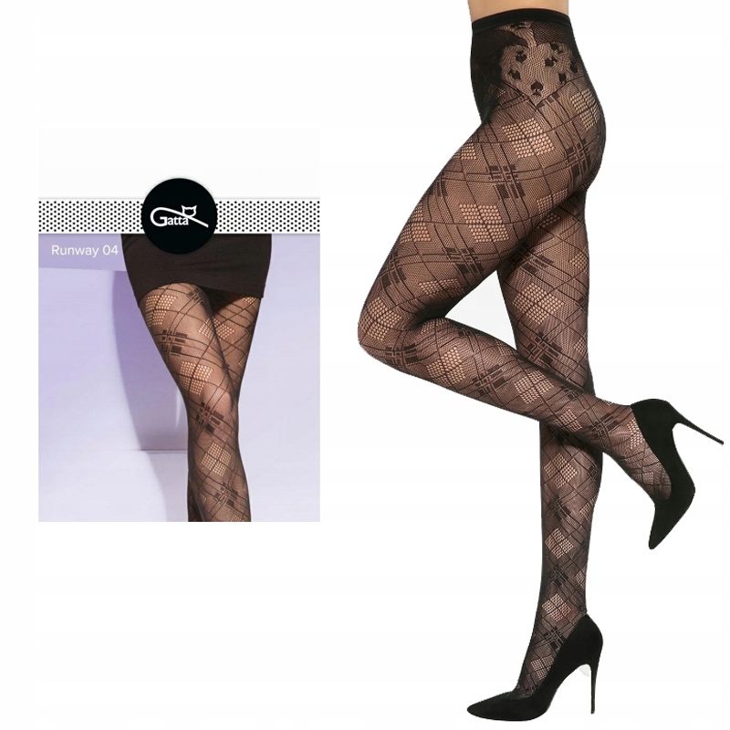 

Rajstopy kabaret 40 den Gatta Runway 04 czarne 3/4