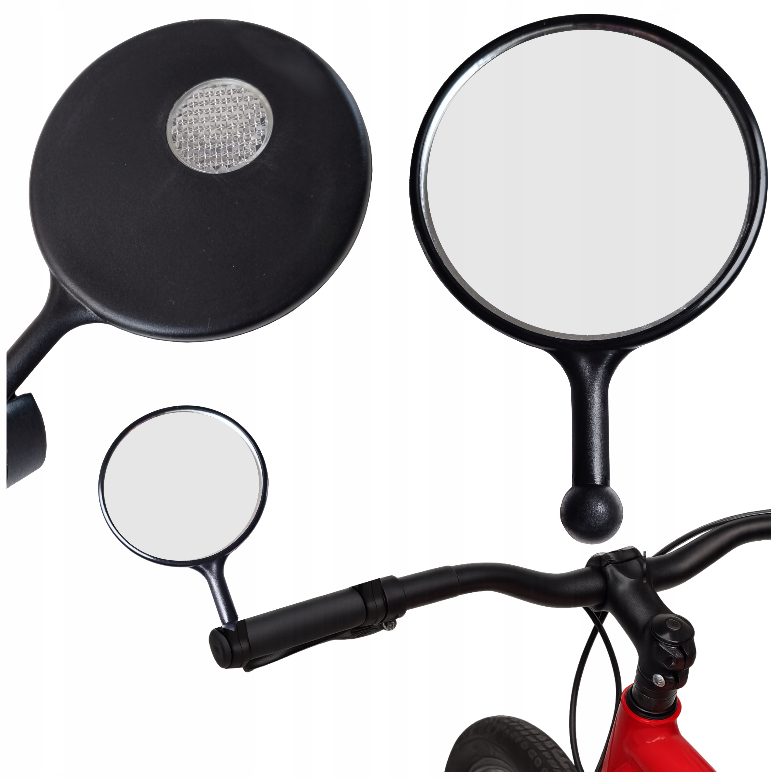 Lusterko rowerowe do roweru do kierownicy Veloxo MiniMirror czarny lewe