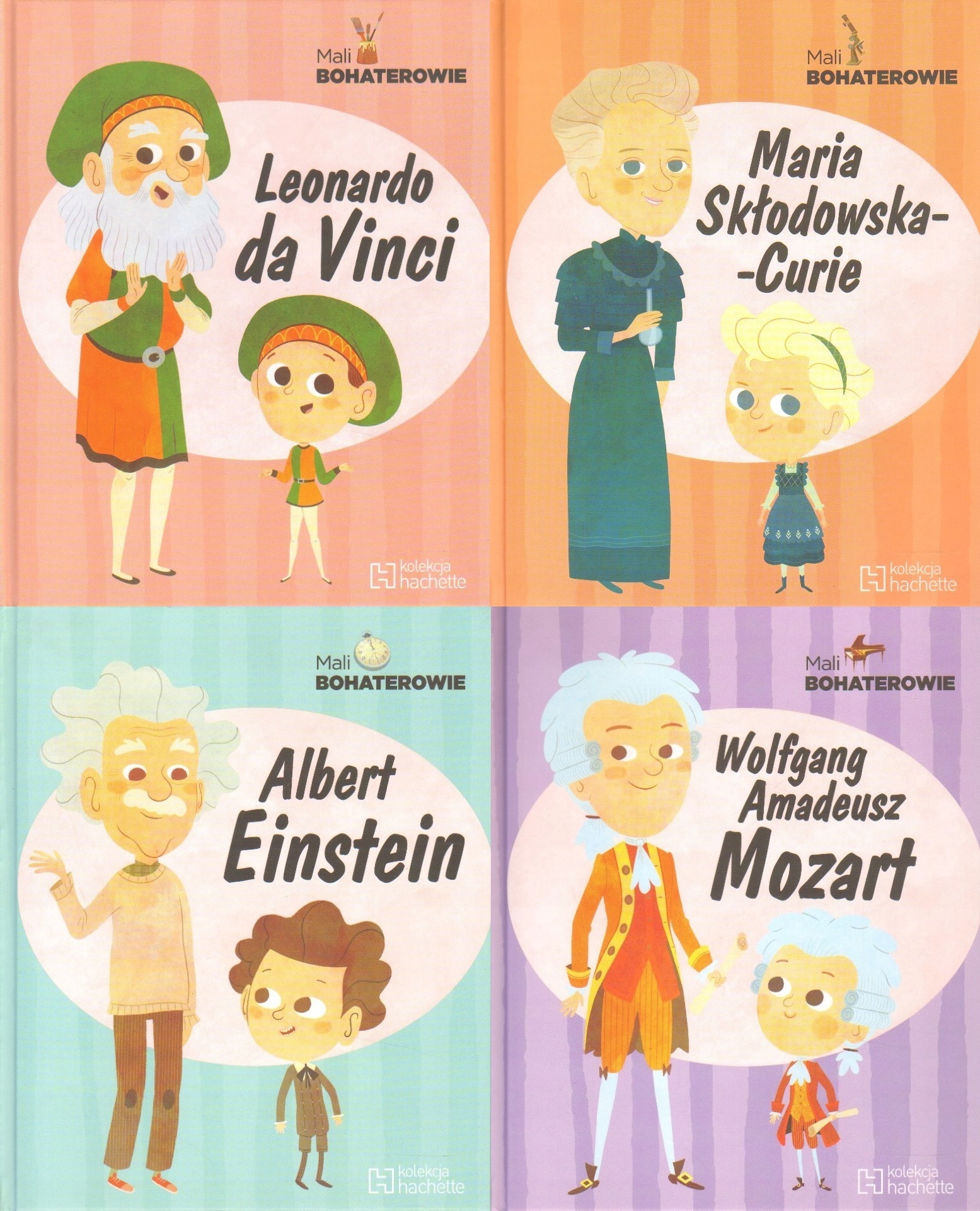 

4x Mali Bohaterowie Mozart, Da Vinci, Einstein