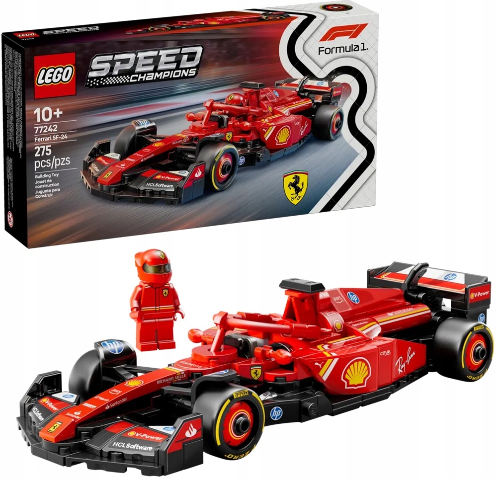 275 dílků stavebnice Lego Speed Champions Formule F1 Ferrari SF-24 77242