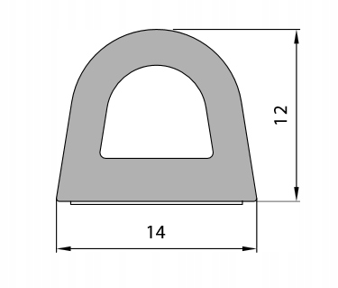 USZCZELKA SAMOPRZYLEPNA GRUBA DO OKIEN DRZWI BRAMY ITD TYP D 12X14 BRĄZOWA Długość 100 cm