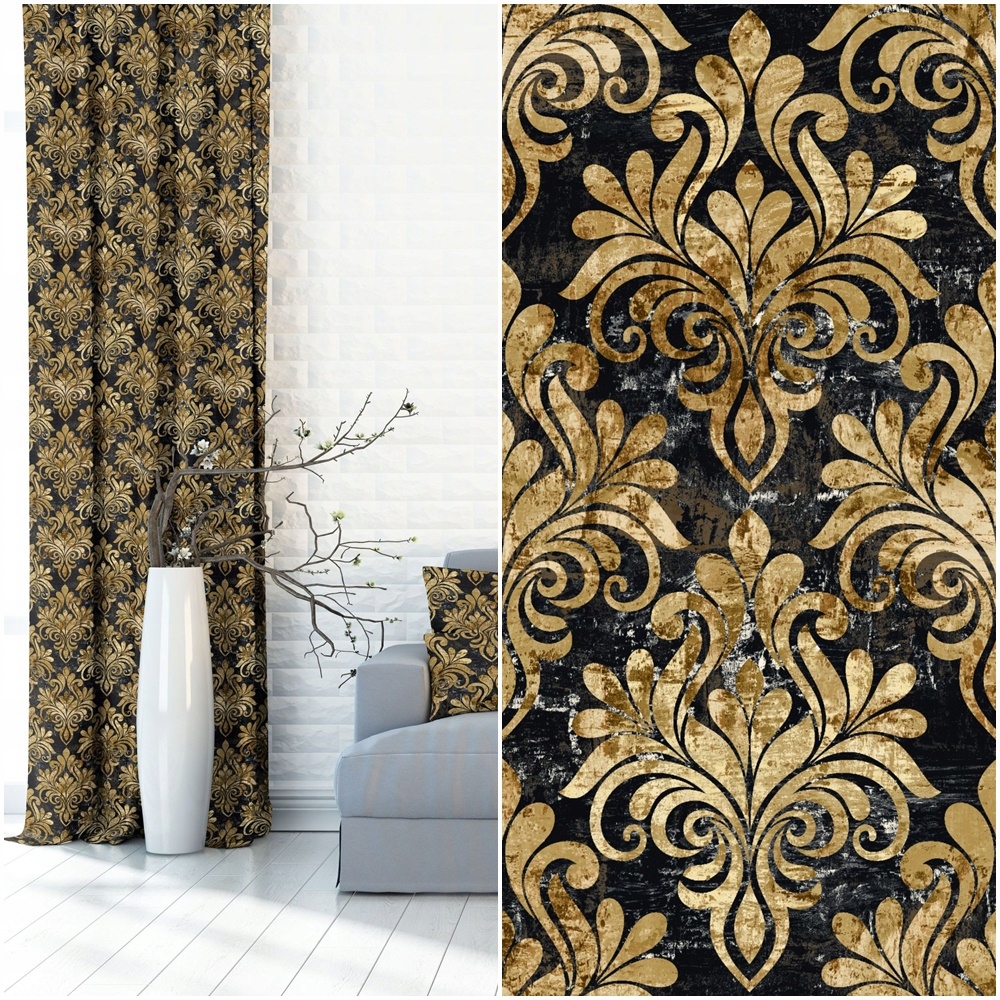 

Zasłona Na Metry Velvet Plusz Ornament Glamour 150