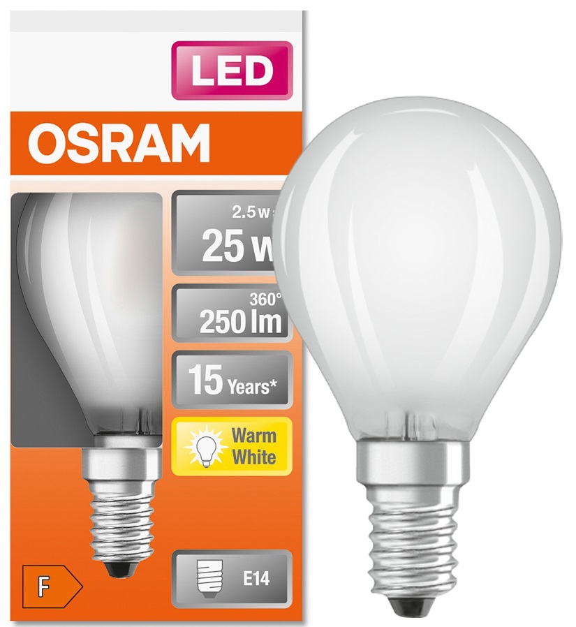 

Osram żarówka Led kulka 2.5W 25W 2700K E14