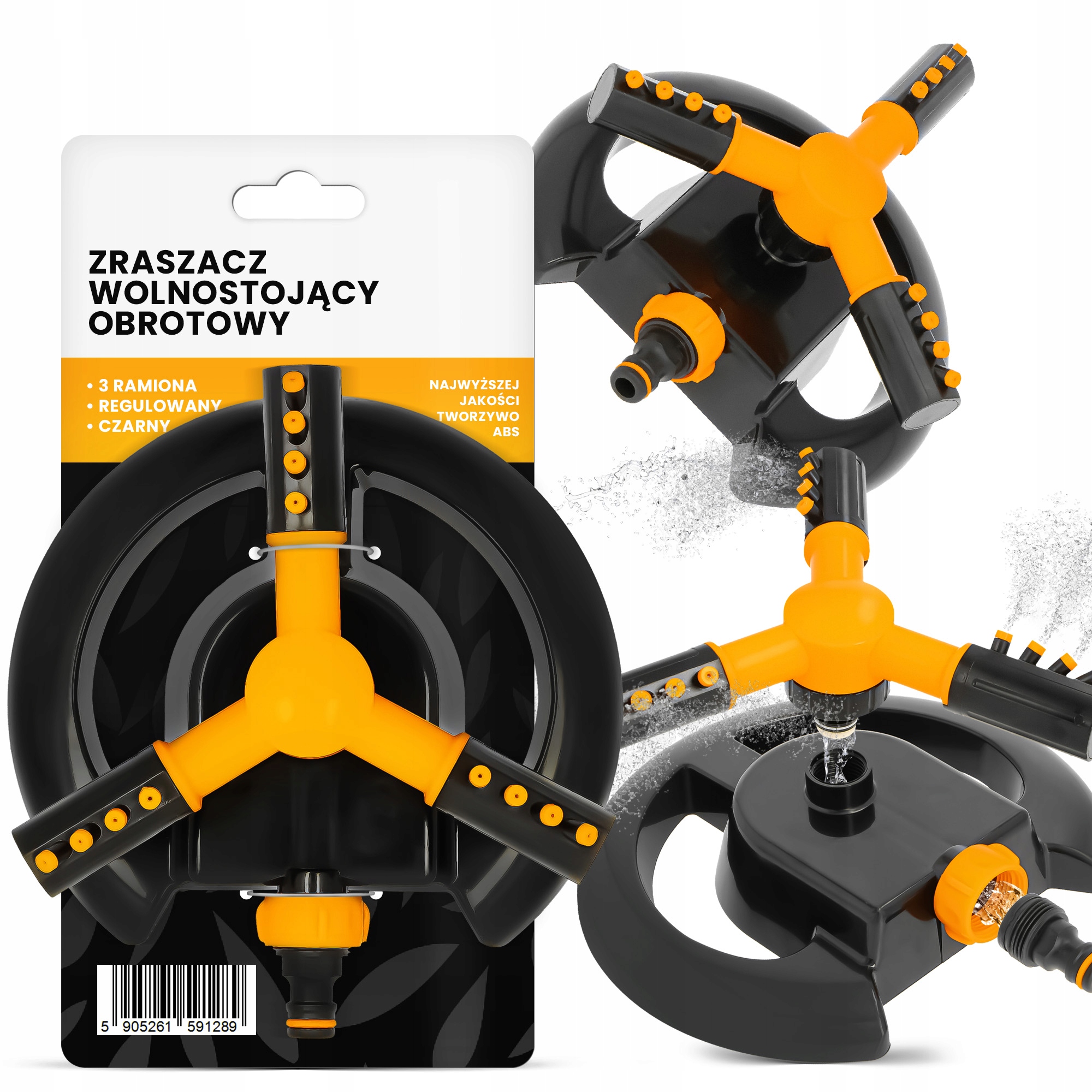 

Zraszacz Ogrodowy Obrotowy Trójramienny Trawnika