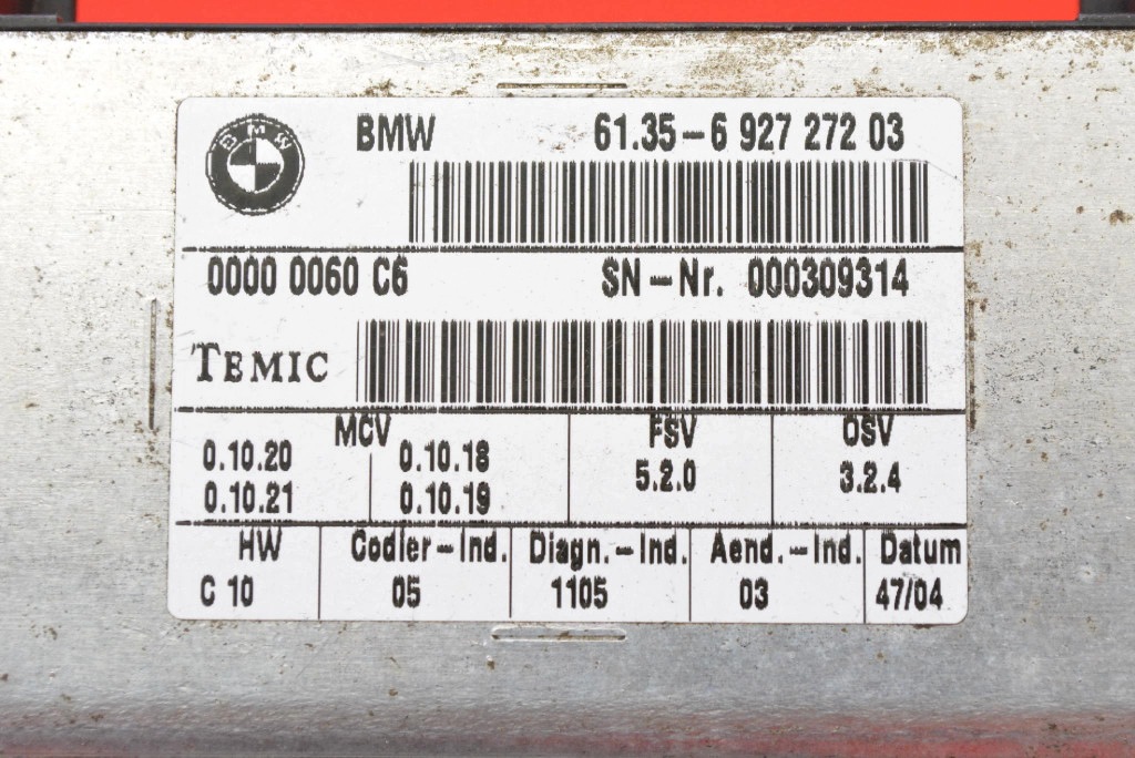 bedienteil modul sitz rechts vorne des beifahrers 6927272 BMW E65 E66 01-05