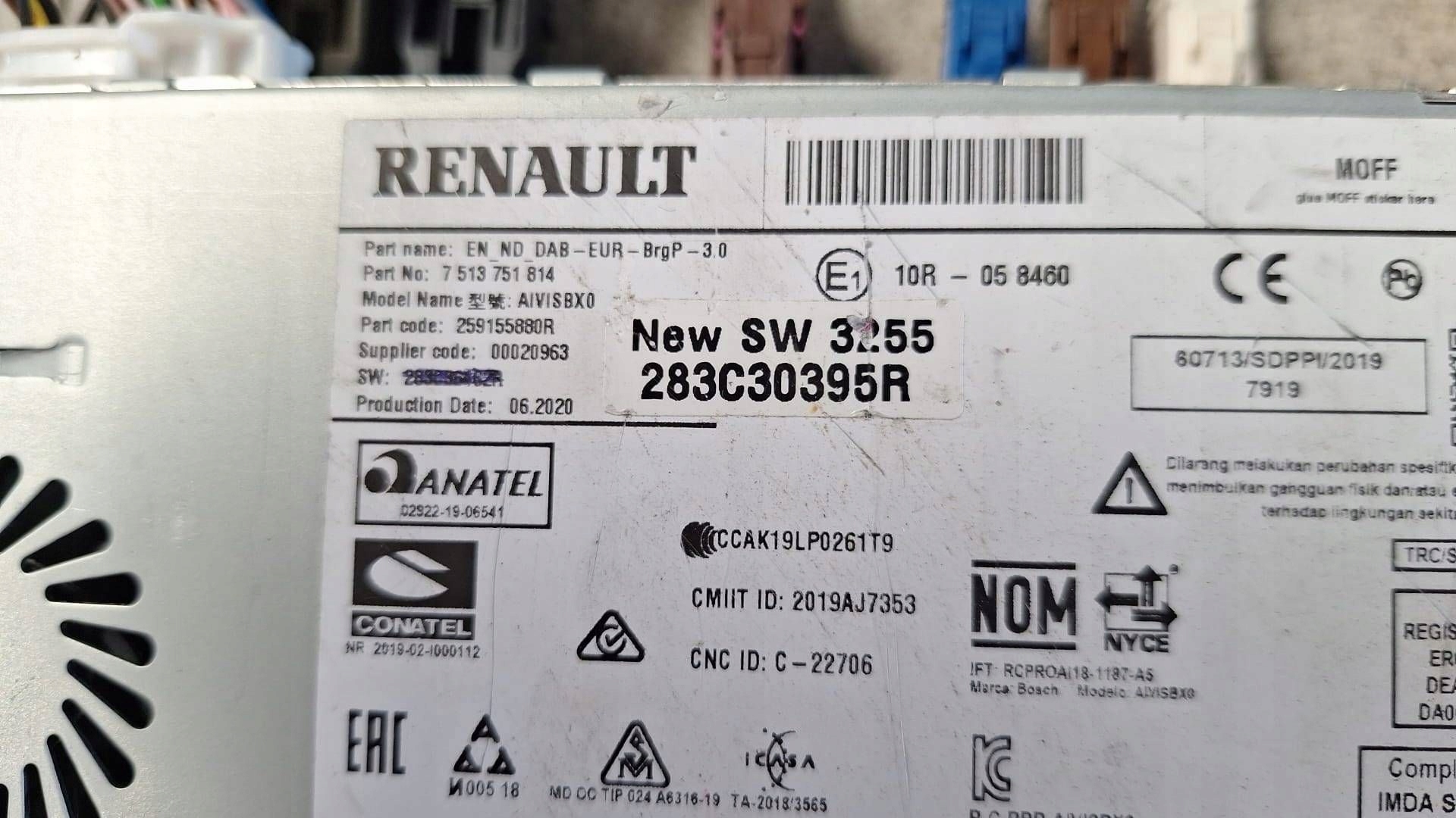 Stacja multimedialna Renault Twingo III 283C30395R