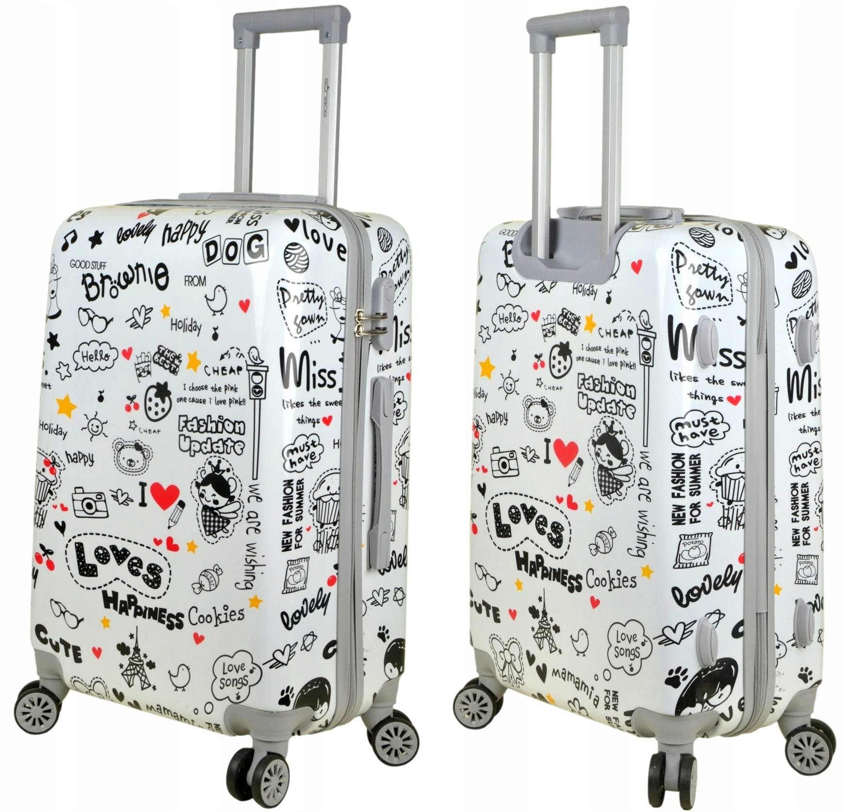 Średnia walizka na kółkach firmy SunBag model Love pojemność 60 litrów