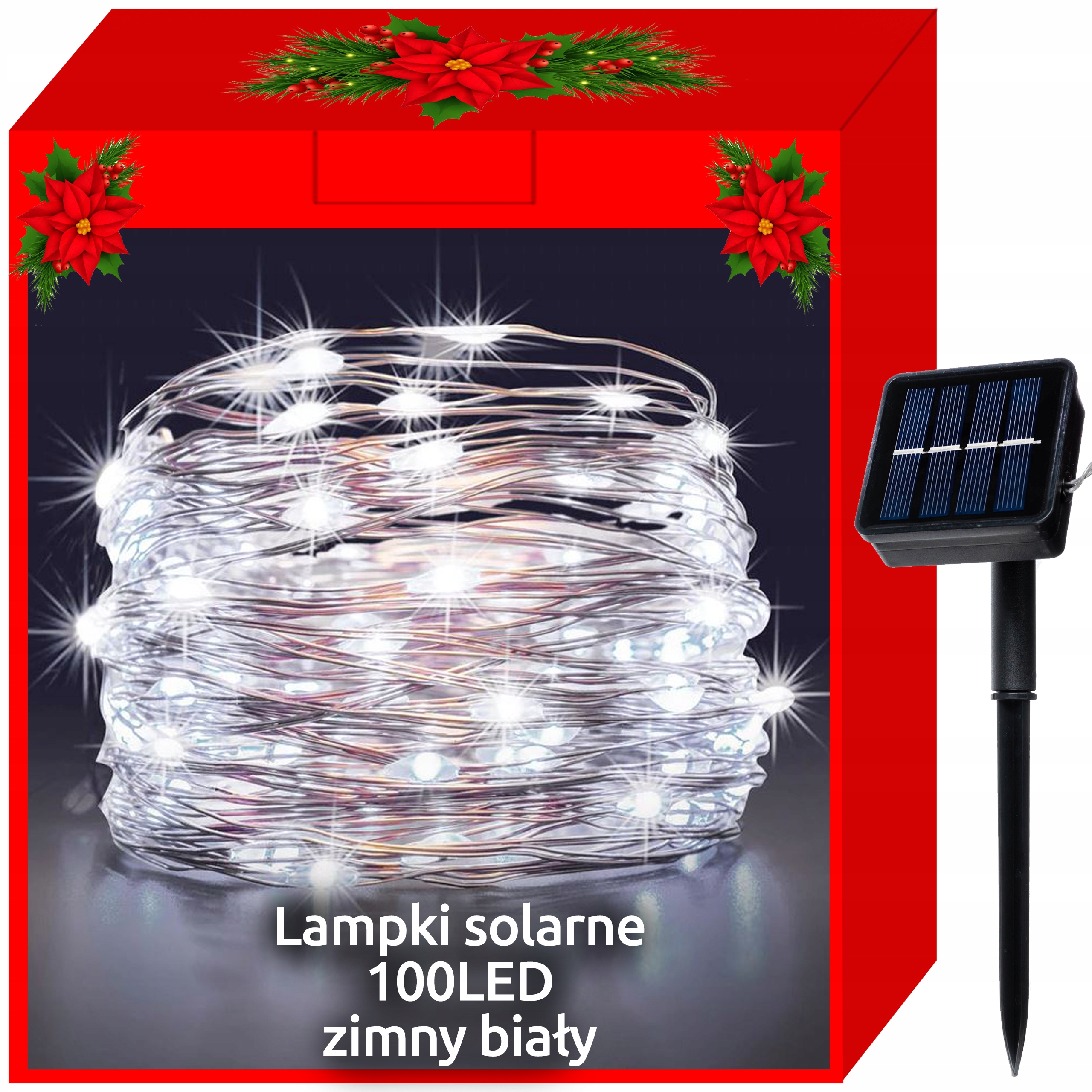 

Lampki Solarne Choinkowe 100 Led Wew/Zew Druciki k