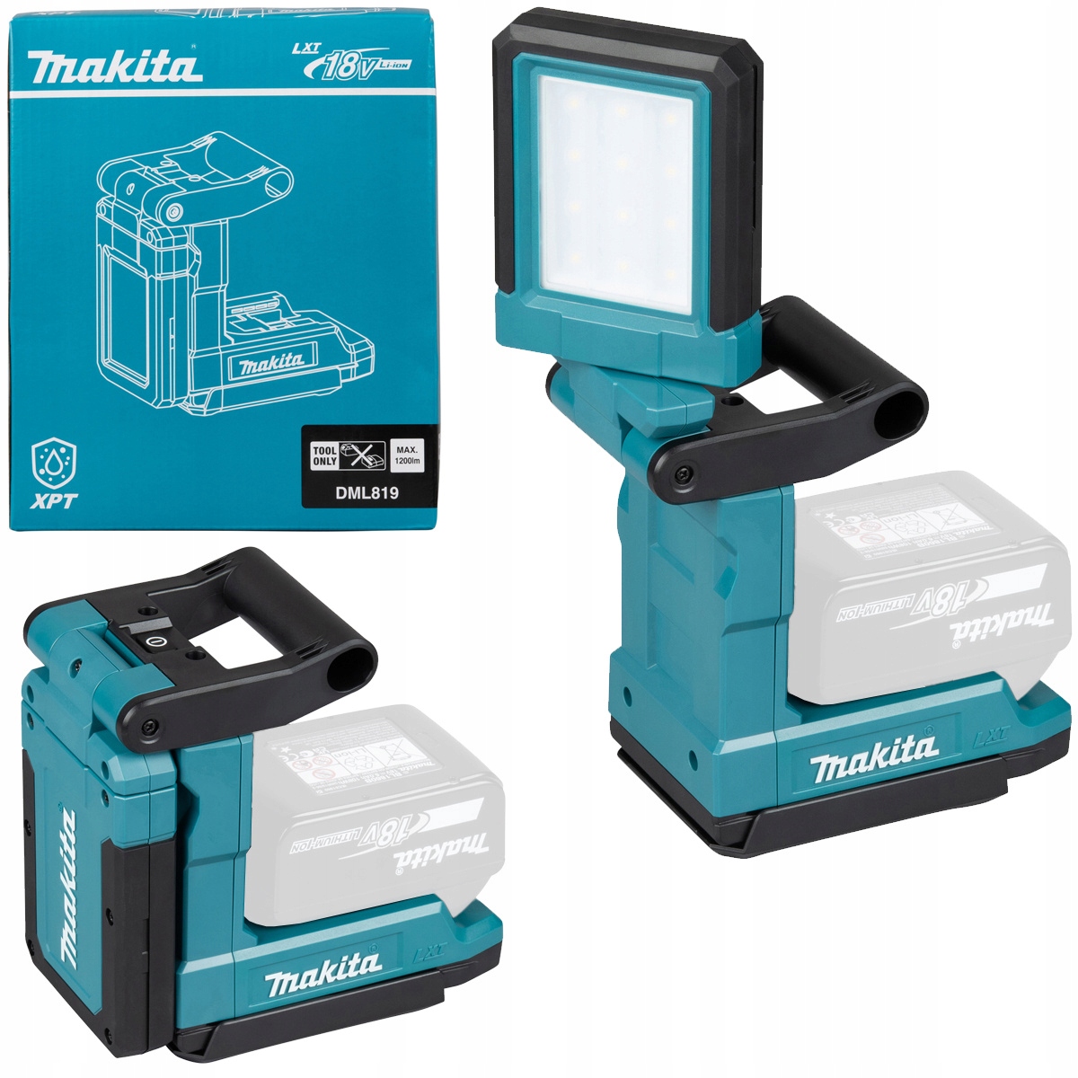Zdjęcia - Latarka Makita DML819 Lampa warsztatowa Led magnetyczna z obrotową głowicą 18V Lxt 
